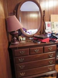 Drexel mirrored chest.  There is also a high chest and a  two drawer night table 