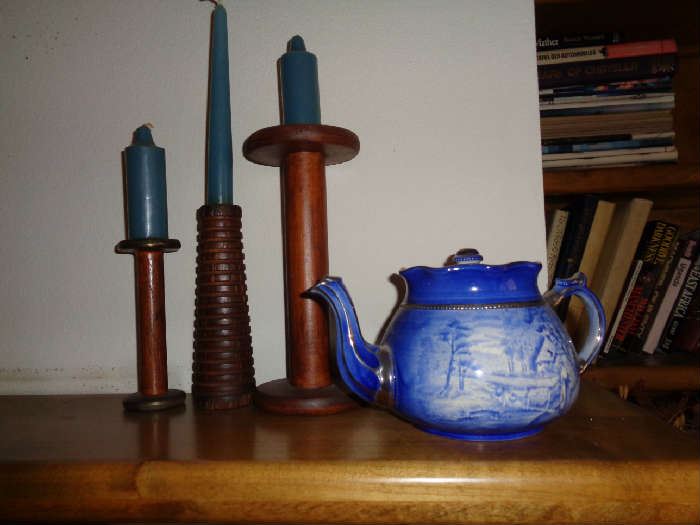 love this blue tea pitcher