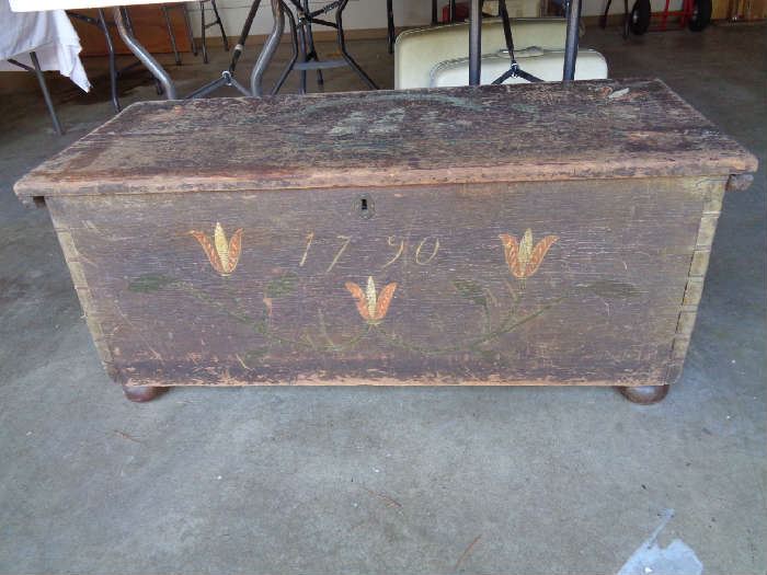 Next 4 shots are of a trunk we found under the house, dated 1790 and signed. We called the owner and he decided to keep it. I would to if I had a family item that was 216 years old.
