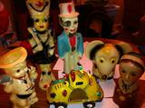 Charlie McCarthy, 1940's and 1950's chalkware collection, Plastic Cowboy, Signed Mexican Artwork
