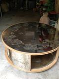 Vintage Mirrored Glass Coffee Table