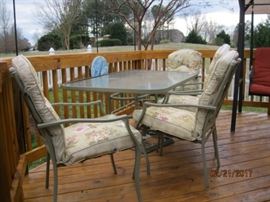 Outdoor table and four chairs