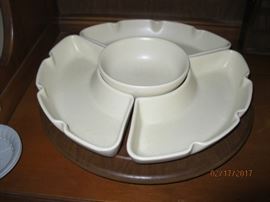 60's Lazy Susan party trays