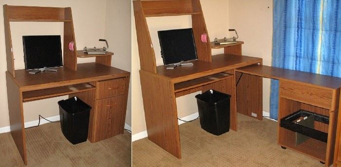 Computer Desk with Pull-Out Printer Table 