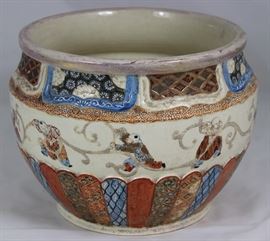 Antique 19th Century Satsuma Jardiniere (7 1/4"  x 10")