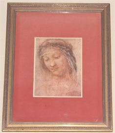 Turner Wall Accessory Framed Print titled "Woman's Head" (overall framed 16 1/4" x 20 1/4") 