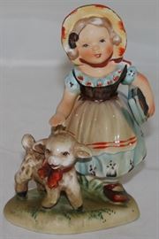 Vintage Porcelain "Mary Had a Little Lamb" Figurine (6")