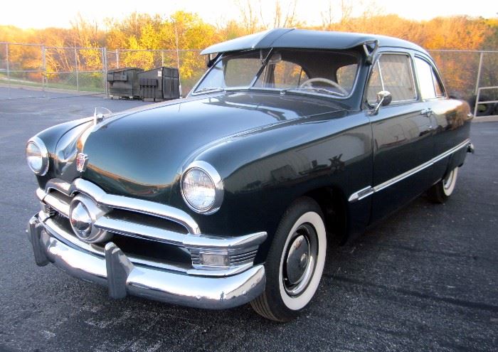 1950 Ford Custom Deluxe Tudor Sedan, 239 cu in V-8 Engine, Odometer Reads 54,294