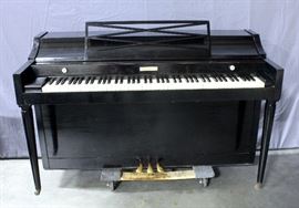 Baldwin Black Spinet Piano, 57"W x 35"H x 25"D