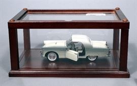 1955 Ford Thunderbird Model Car In Collectors Case, Disney Magic Kingdom Fire Truck Model Car, New Ray 1957 Pontiac Bonneville Convertible Inside Case