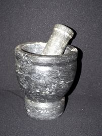Stone Mortar And Pestle 4.5"D, 5"T