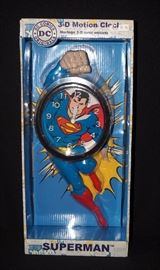 DC Comics Originals Superman 3D Motion Clock, 14"L, New In Box