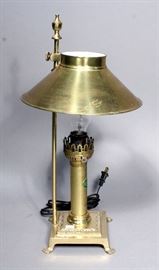Paris Orient Istanbul Brass Student Lamp, 20"H