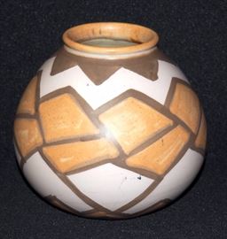 Luxembourg Handmade Pottery Vase, 5"H