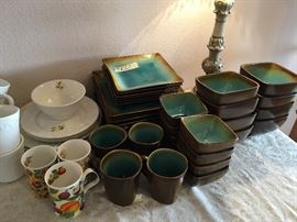 pottery set and more - white set is pier one 