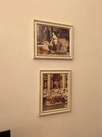 4  framed pictures not old but look nice and not $ either