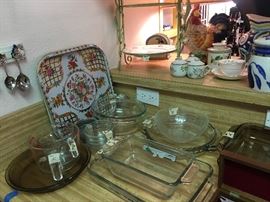 kit  lots of baking, glassware-pyrex, corning   -tins,  lots of kitchen 