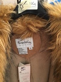 new w/ tags size 1 x  tv shopping channel  pamela McMcoy long faux fur coat 