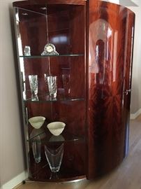 Greg Sheres Verite entertainment center/china cabinet (mahogany burl)