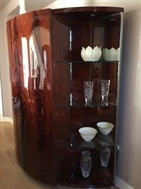 Greg Sheres Verite entertainment center/china cabinet (mahogany burl)