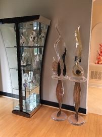 Shahrooz acrylic flame sculptures (signed)