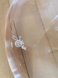 Shahrooz acrylic flame sculptures (signed) (2)