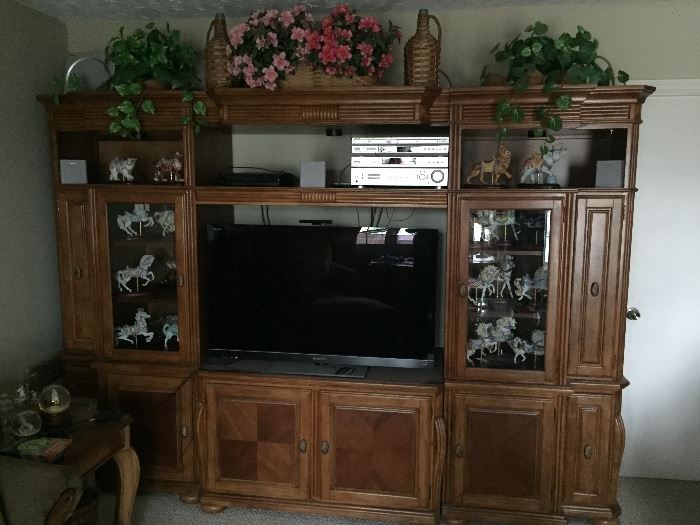 Large entertainment center.  TV and other electronics ARE NOT for sale.