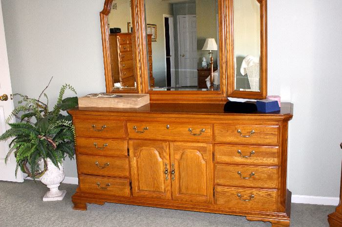 Dresser with triple mirror by Nathan Hale