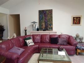 Leather Sectional, Misc. Art & Decor