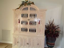 Whitewashed China Cabinet