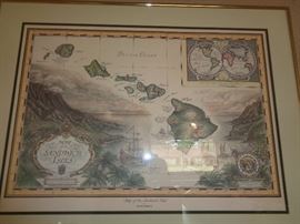 Nice print of Hawaiian Islands