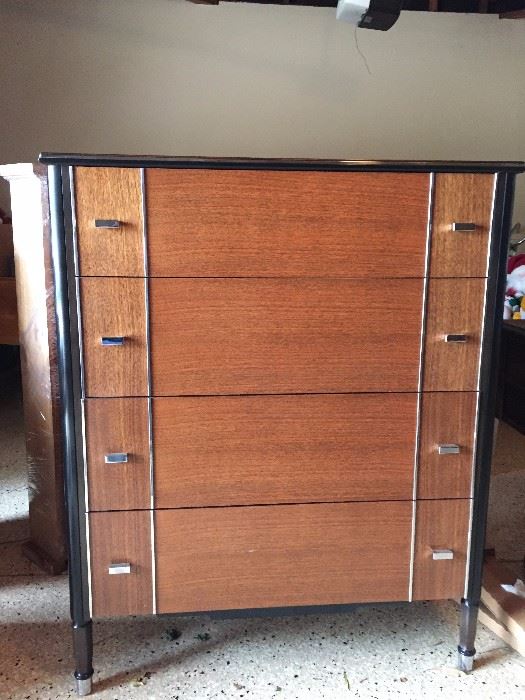 Art deco dresser.  Part of a set which includes 2 twin beds, night stand, desk and an additional dresser.