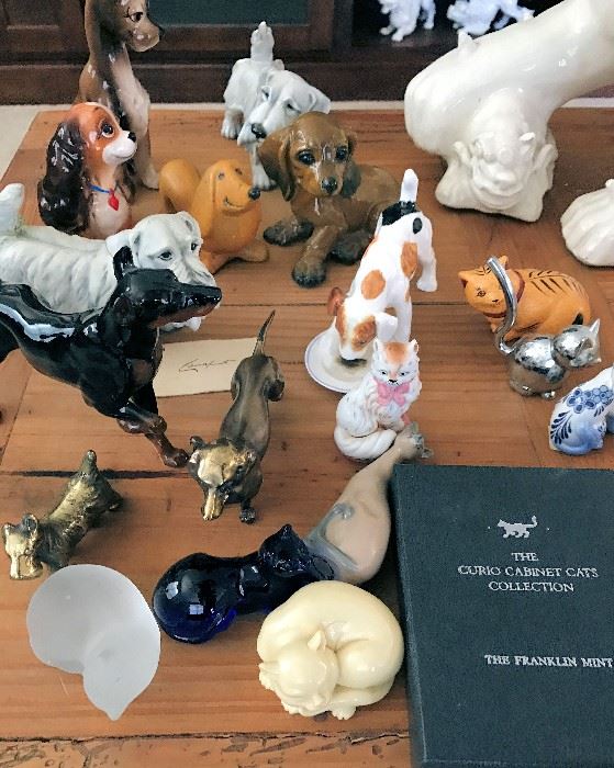 Just some of the dog and cat collectibles