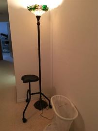 floor lamp, hamper, etc