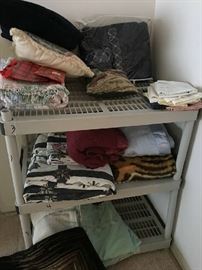 linens, pillows, blankets