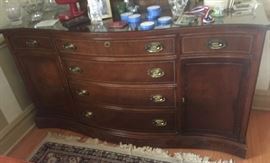 Large matching mahogany credenza