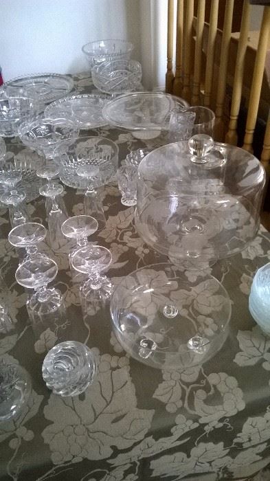 Waterford Crystal plates, bowls and glasses