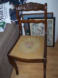 2 needlepoint chairs