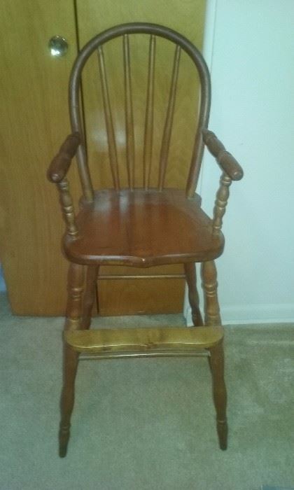 Nearly antique wooden high chair