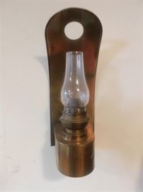 Brass oil lamp