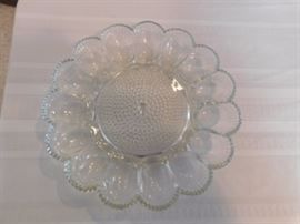Glass egg plate