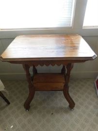 Antique table with original casters 30 by 26