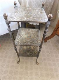 Brass three tired stand