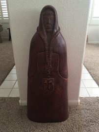Large ceramic southwestern monk (3'foot)  GORGEOUS.  Purchased at Fiesta Furnishings