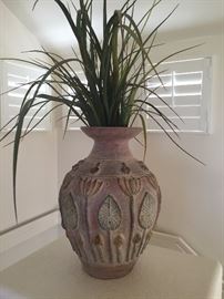 Heavy ceramic pot from Fiesta Furnishings with silk plant