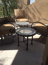Outdoor metal round table from Patio Furniture