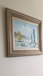 Southwestern oil painting signed