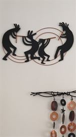 Kokopelli fluted metal wall art