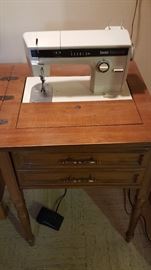 SEARS SEWING MACHINE AND CABINET