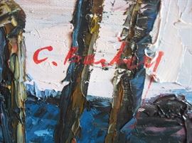 Detail of signature on Original Oil 